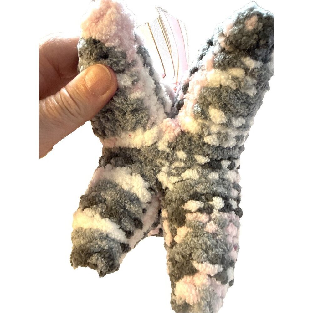 Crochet Cat Plush Stuffy Squishy Amigurumi Soft Baby Kids Pink Grey 6.5 in - Picture 5 of 6